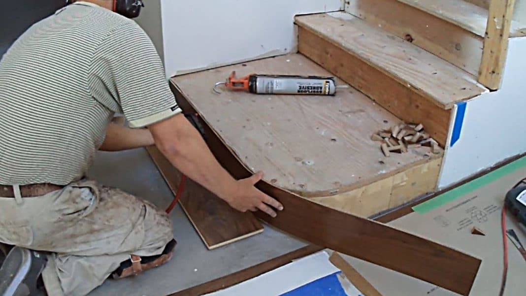 Отделка лестницы ламинатом: технология реставрации бетонных и деревянных лестниц