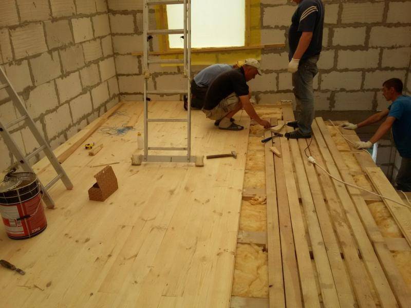 Заливаем бетонный пол в деревянном доме