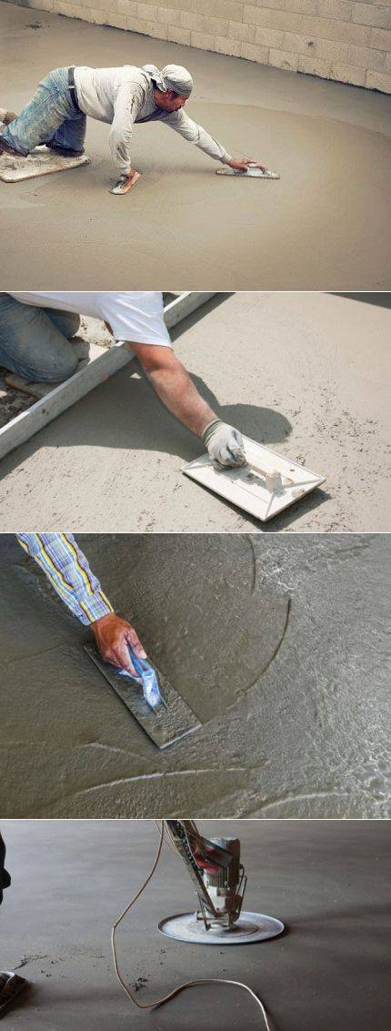 Как железнить бетон, правильно зажелезнить бетонный пол и дорожки цементом