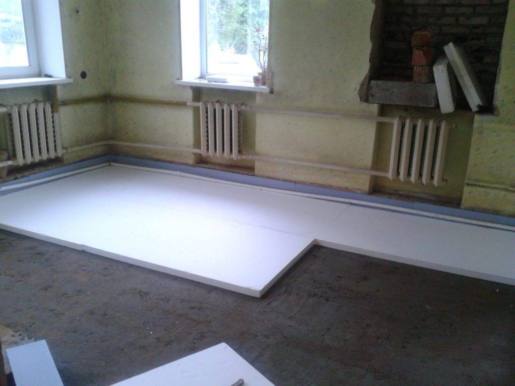 Пенопласт для утепления пола