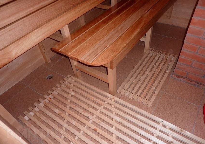 Полы в парилке своими руками