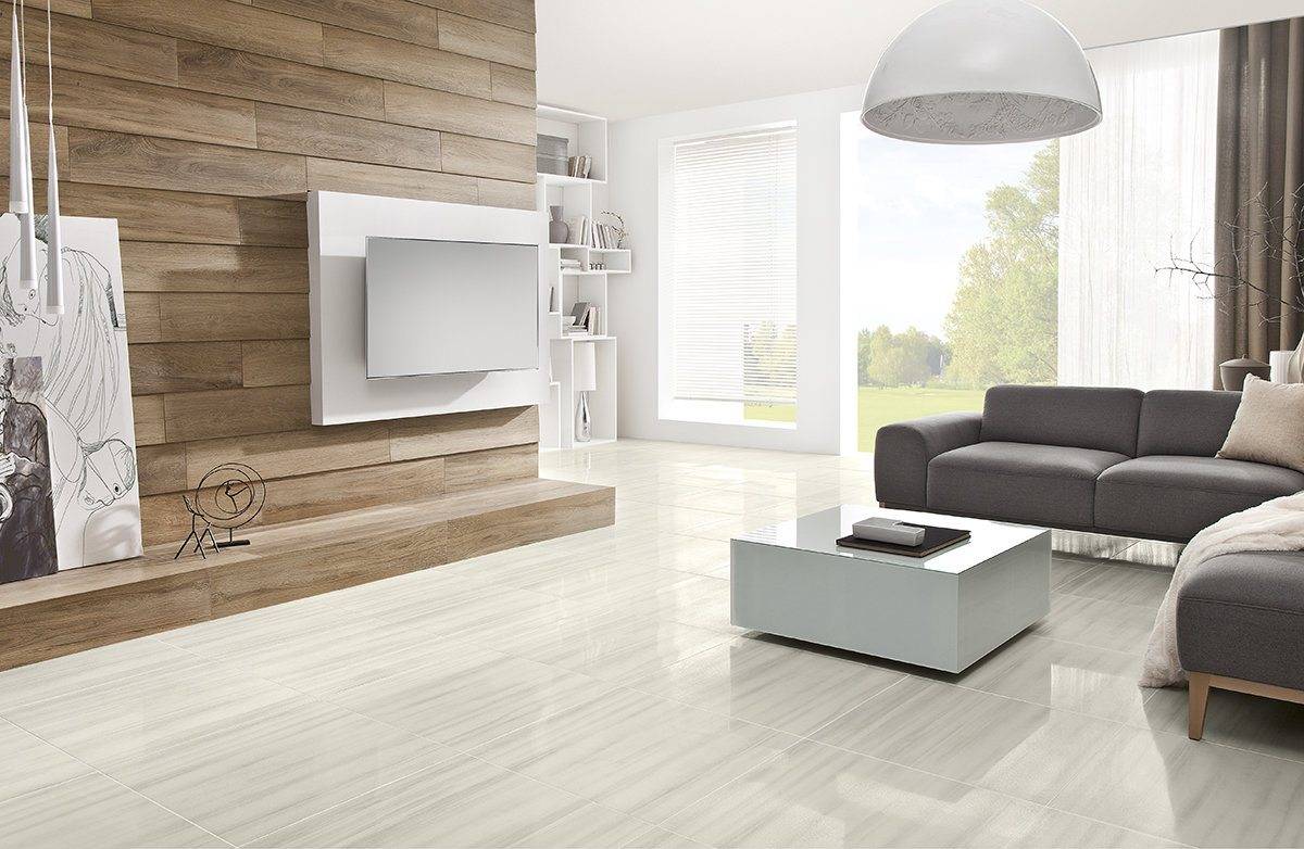 Светлый пол в интерьере - выбор материала, примеры, монтаж