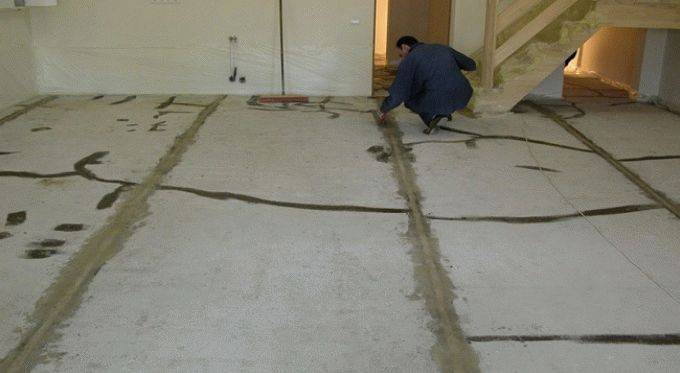 Укладка линолеума на бетонный пол