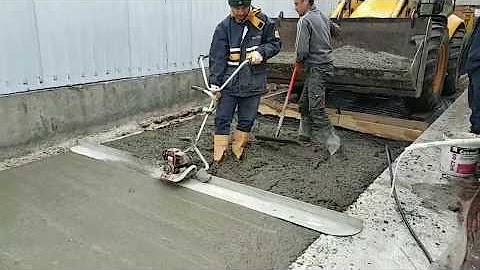 Как затереть бетонный пол своими руками
