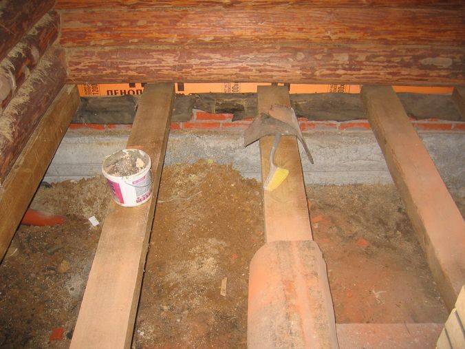 Правильная замена деревянного пола на бетонный