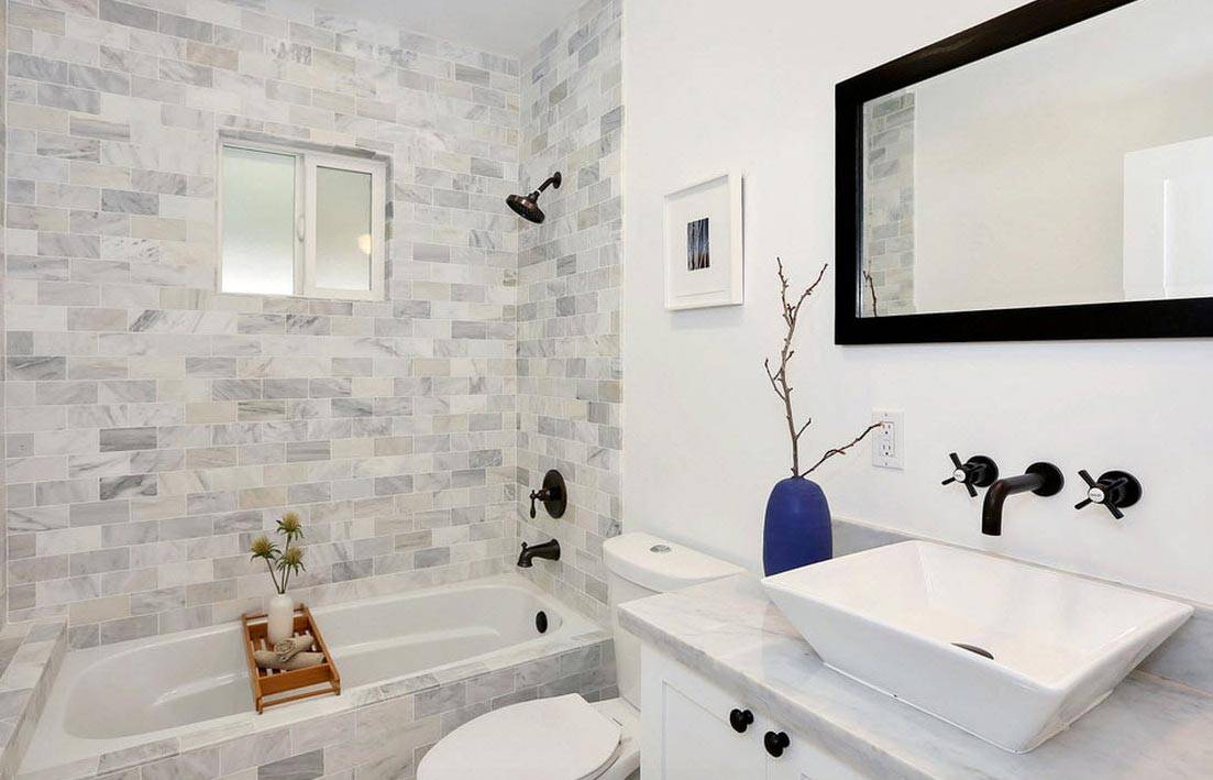 Фото-примеры оформления и декора ванной комнаты плиткой: 7 идей по комбинированию