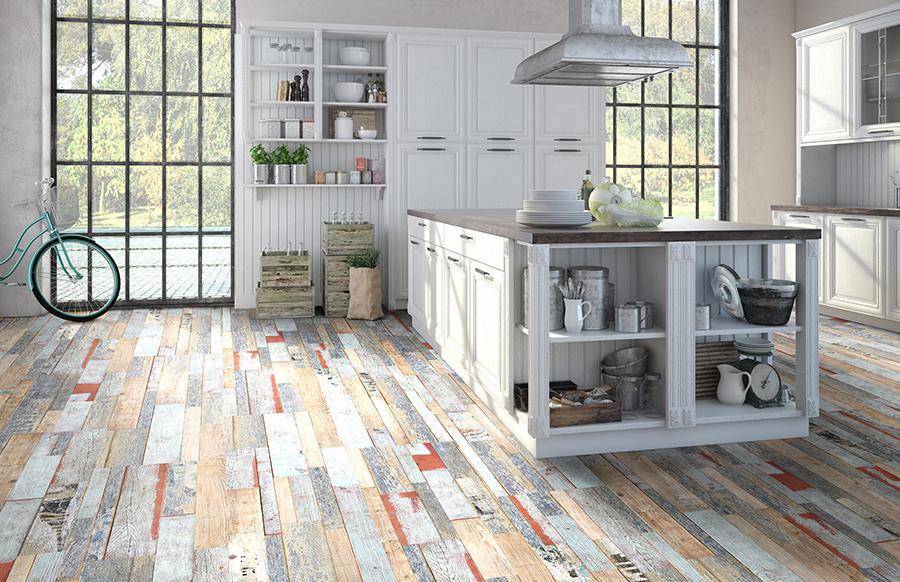 Пробковый пол на кухне