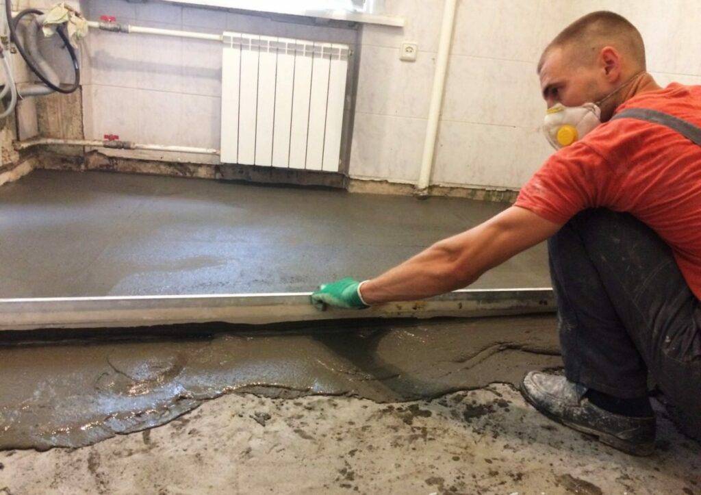 Ремонт выбоин стяжки бетонного пола своими руками