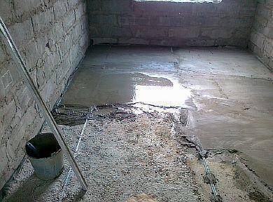 Настилка линолеума на бетонный пол