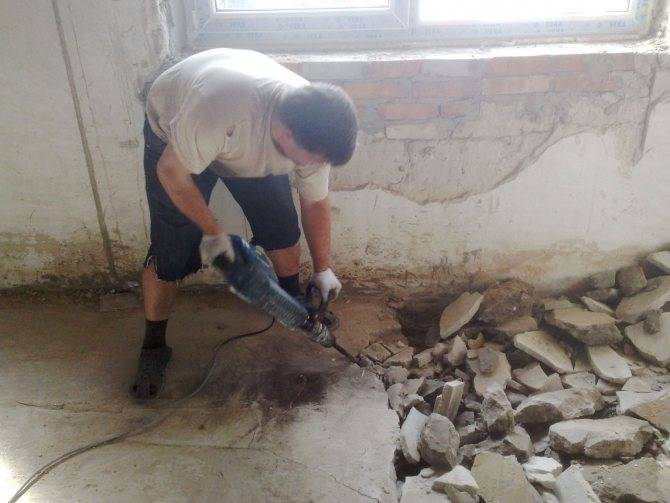 Как снять бетонную стяжку? - строительство просто