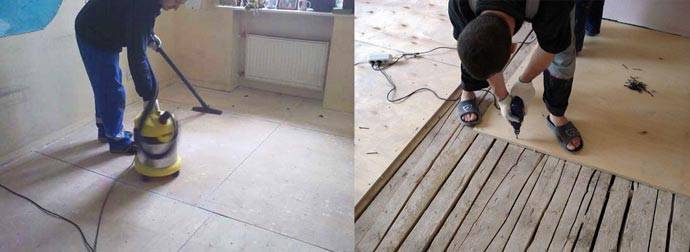 Подготовка бетонного пола под линолеум: инструкция