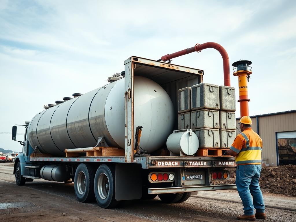 loading gas blocks into the truckфото