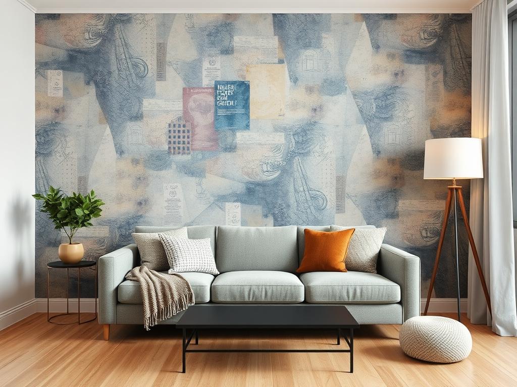 wallpaper for the living roomфото