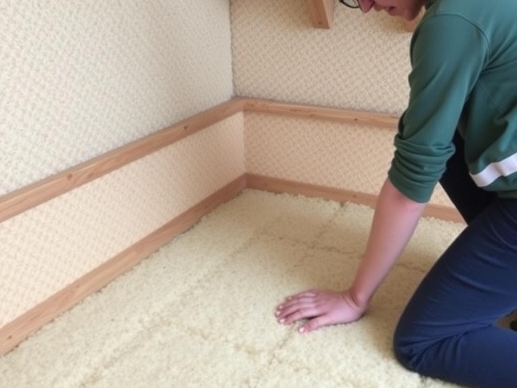 floor insulation with eco woolфото