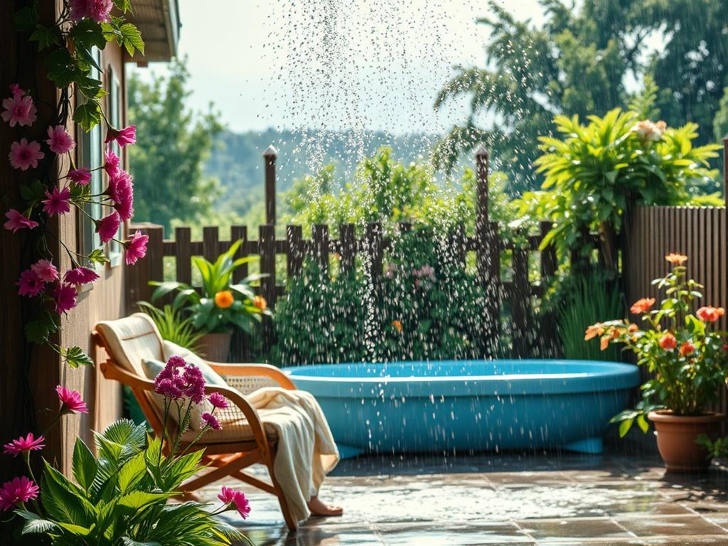 Summer shower with comfortфото