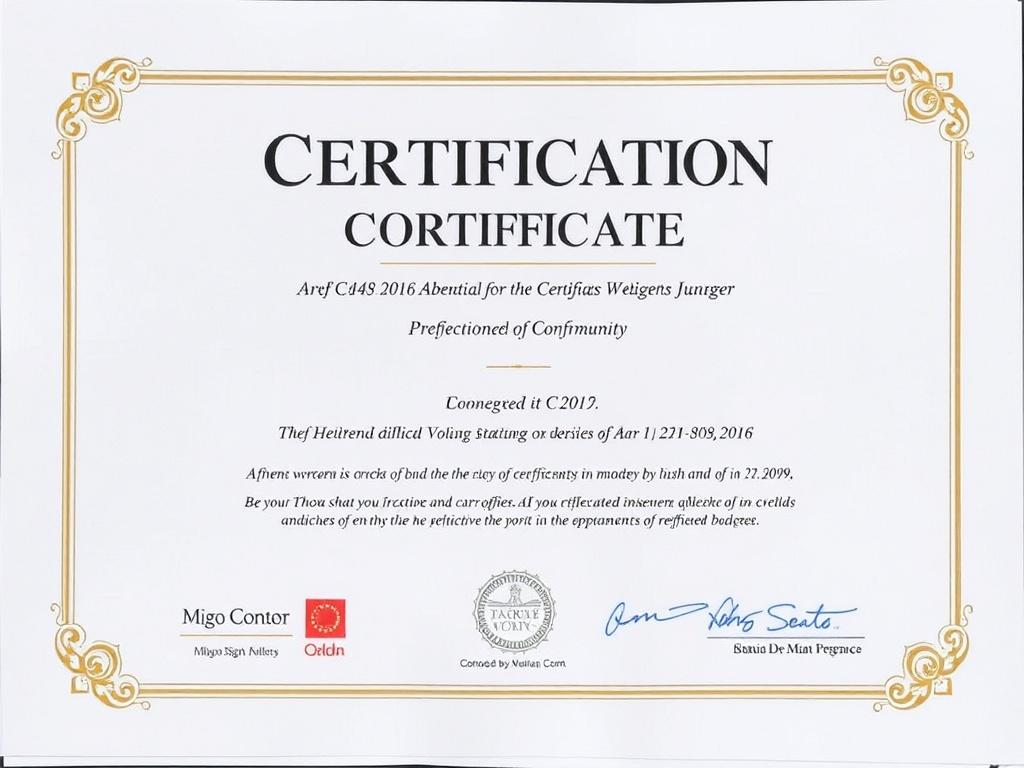 Certificate of Conformityфото