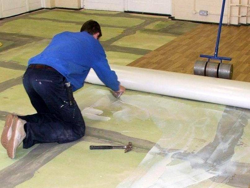 Укладка линолеума на бетон: подготовительные работы, технология и способы укладки, советы профессионалов