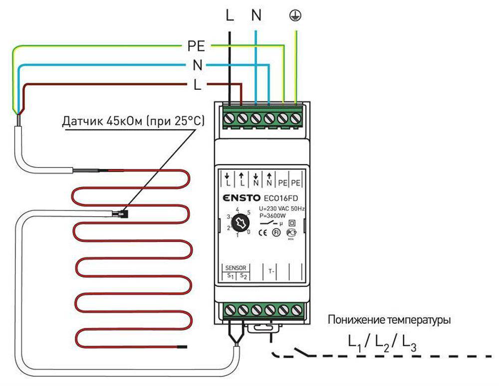 Монтаж электрического теплого пола своими руками: схема укладки, подключение и установка