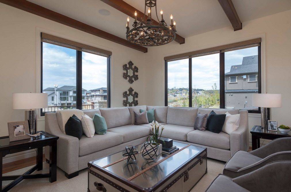 Балки на потолке: как не «нагрузить» интерьер и сделать комнату уютной