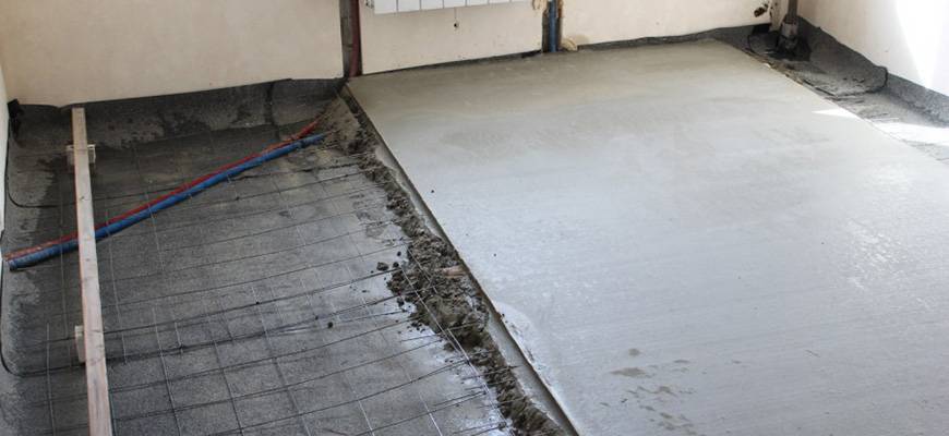 Толщина стяжки водяного теплого пола