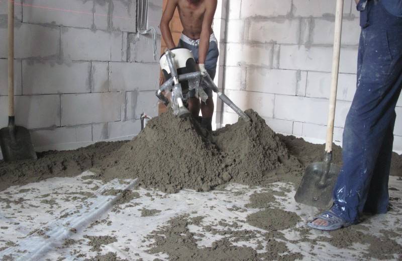 Устройство цементно песчаной стяжки пола: песочно цементный раствор своими руками, фото и видео