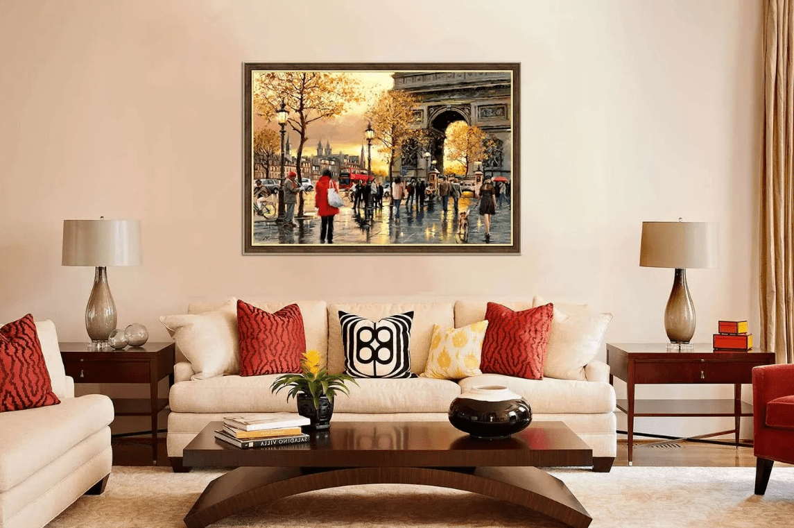 Как повесить картины в квартире: удачные варианты на фото