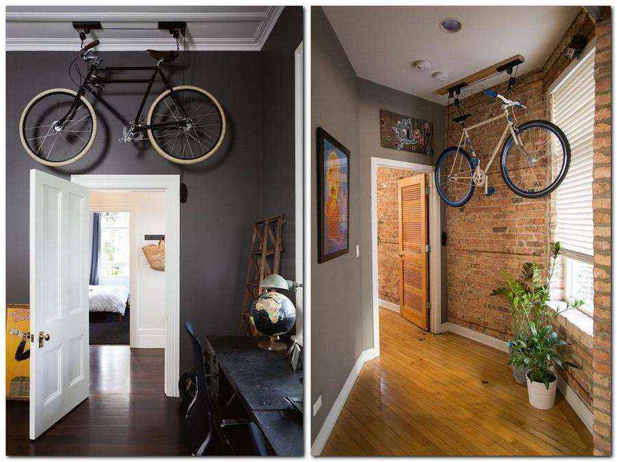 Как хранить велосипед в квартире если совсем нет места