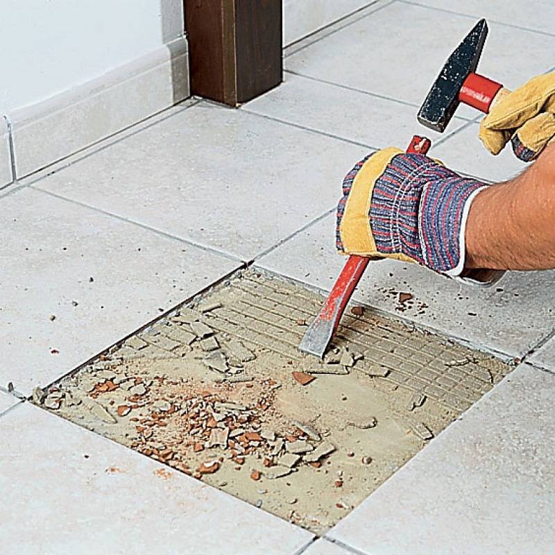 Правила ремонта плитки на полу, причины повреждения и этапы работ своими руками