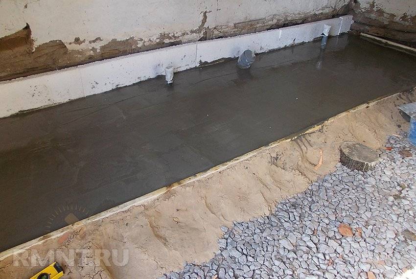 Замена деревянного пола на бетонный в квартире