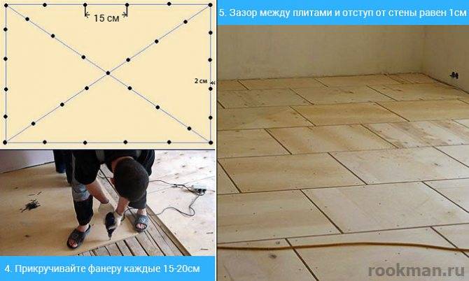 Как уложить фанеру на бетонный пол должным образом своими руками