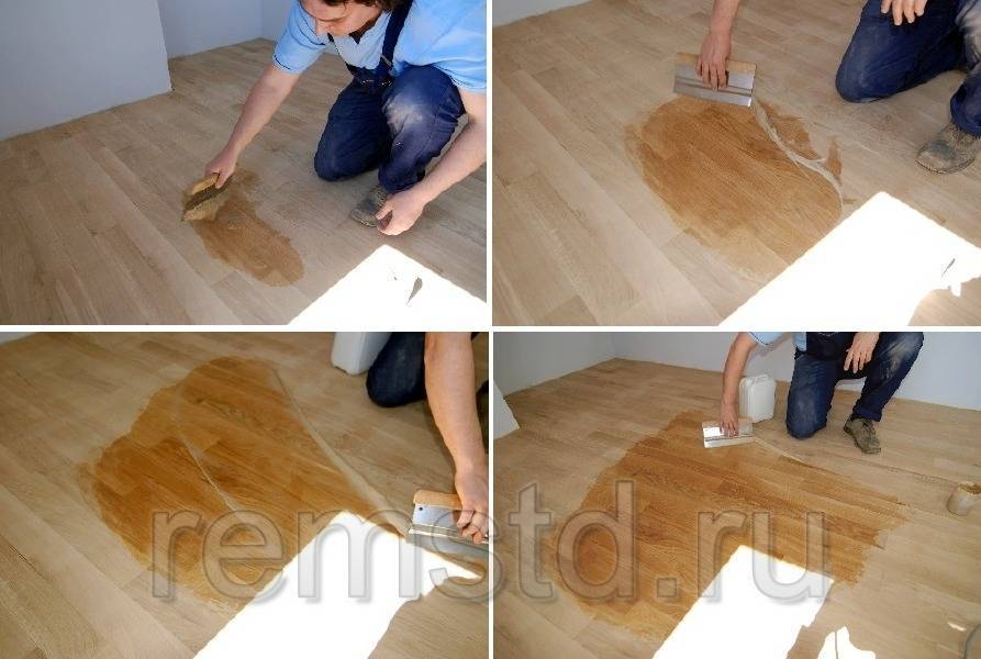 Современная укладка паркета проводится следующим образом