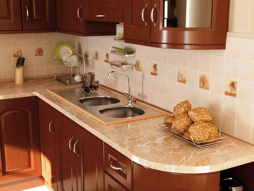 Укладка плитки на кухне на пол