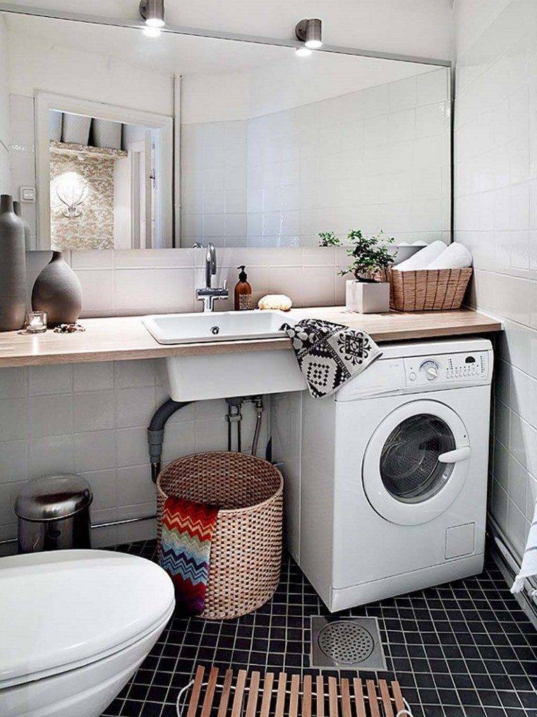 Как спрятать стиральную машину в ванной, на кухне или даже в прихожей – советы как ее скрыть от глаз | houzz россия