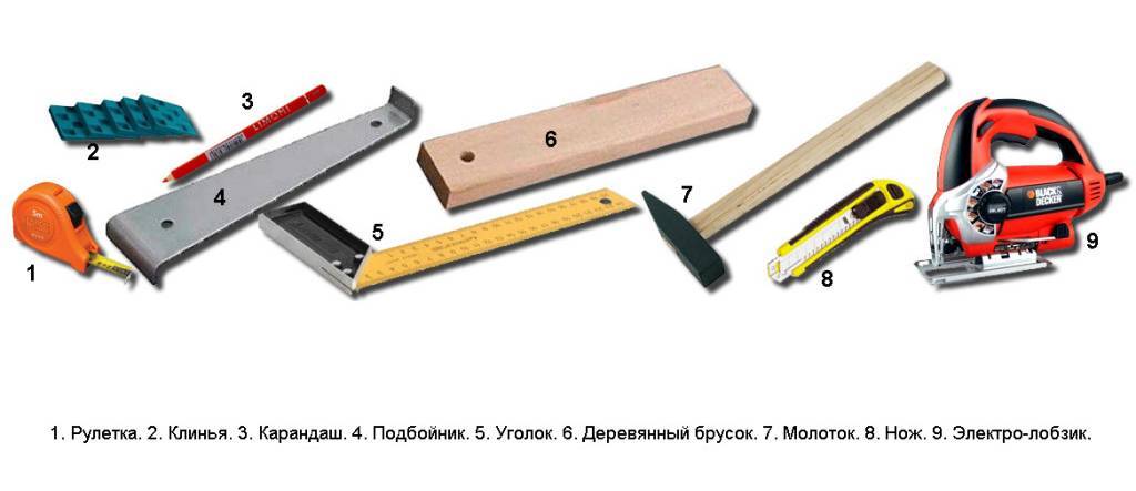 Инструменты и вспомогательные материалы для укладки ламината своими руками