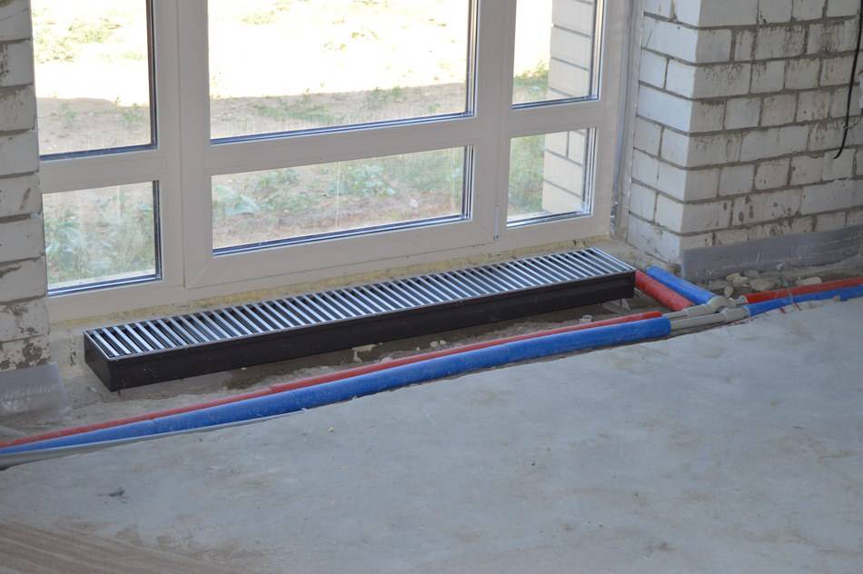 Монтаж водяных радиаторов отопления в полу | отопление дома и квартиры