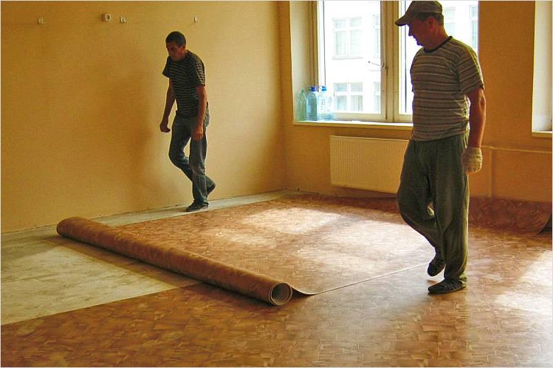 Как правильно уложить линолеум на бетонный пол | советы по ремонту