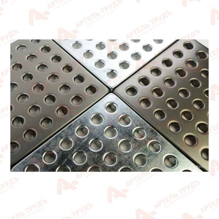 Напольная металлическая плитка: промышленная штампованная, или