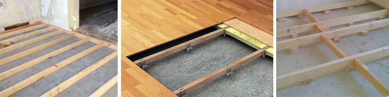 Как крепить лаги к бетонному полу, укладка и видео по установке