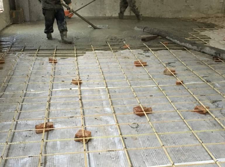 Армирование стяжки пола, снип и бетонного пола по грунту