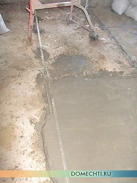 Как сделать бетонный пол своими руками