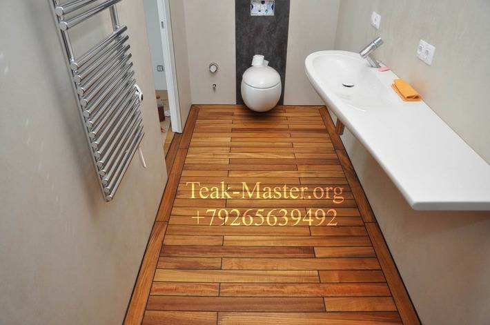 Тиковый пол в ванной комнате - выбор и укладка покрытия