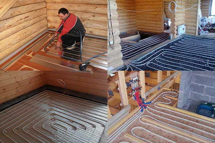 Тёплый водяной пол на деревянном полу - как сделать монтаж и стяжку своими руками