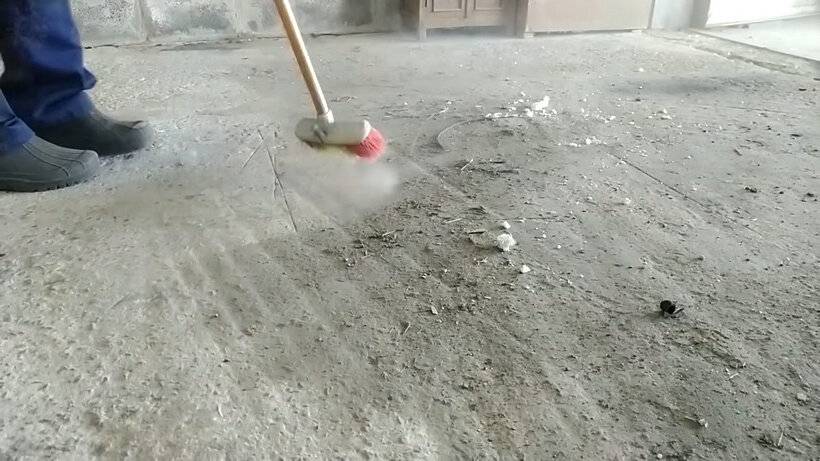 Обеспыливание бетонных полов