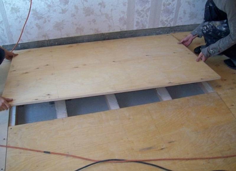Укладка фанеры на деревянный пол под ламинат