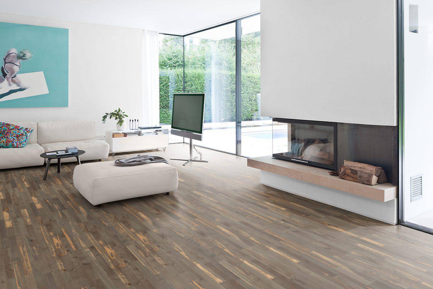 Светлый пол в интерьере - выбор материала, примеры, монтаж