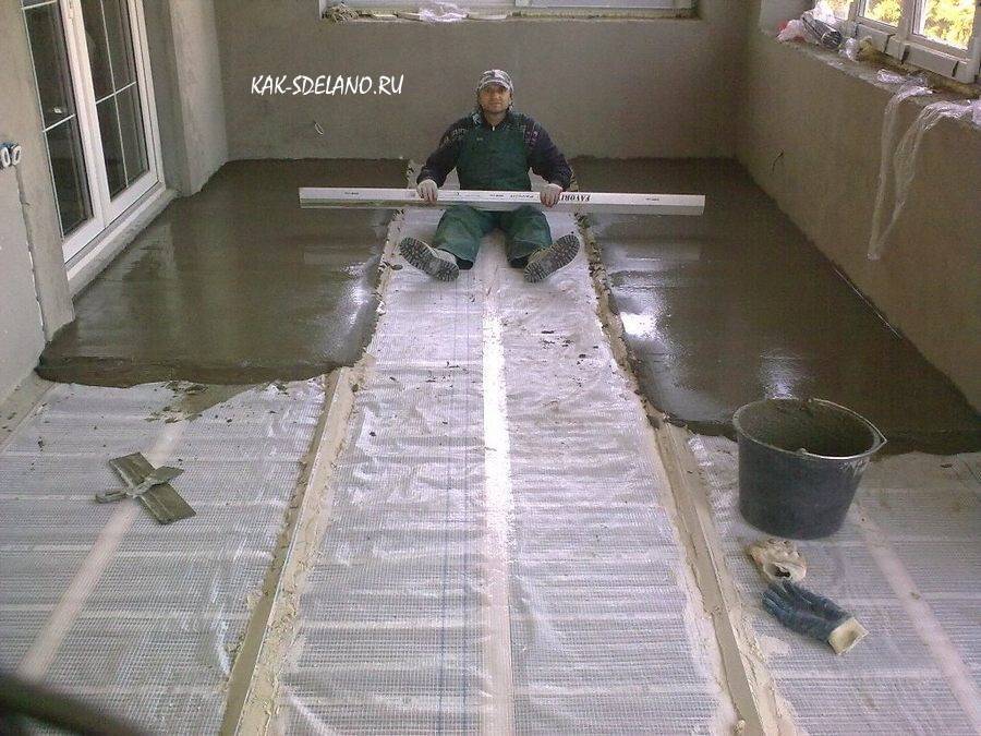 Заливка пола бетоном своими руками: технология, пошаговая инструкция