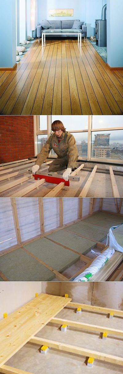 Как сделать деревянный или бетонный пол в частном доме