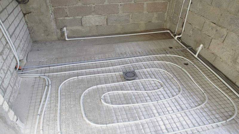 Теплый пол в ванной комнате на примере электрической кабельной системы