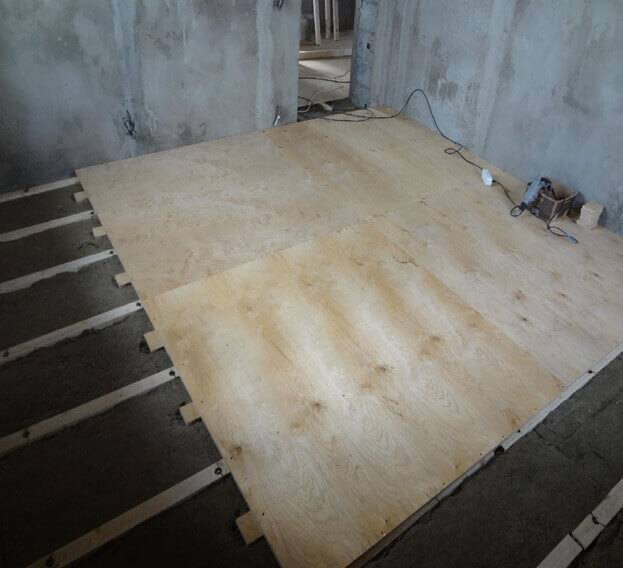 Как уложить фанеру на бетонный пол под паркетную доску, ламинат и линолеум
