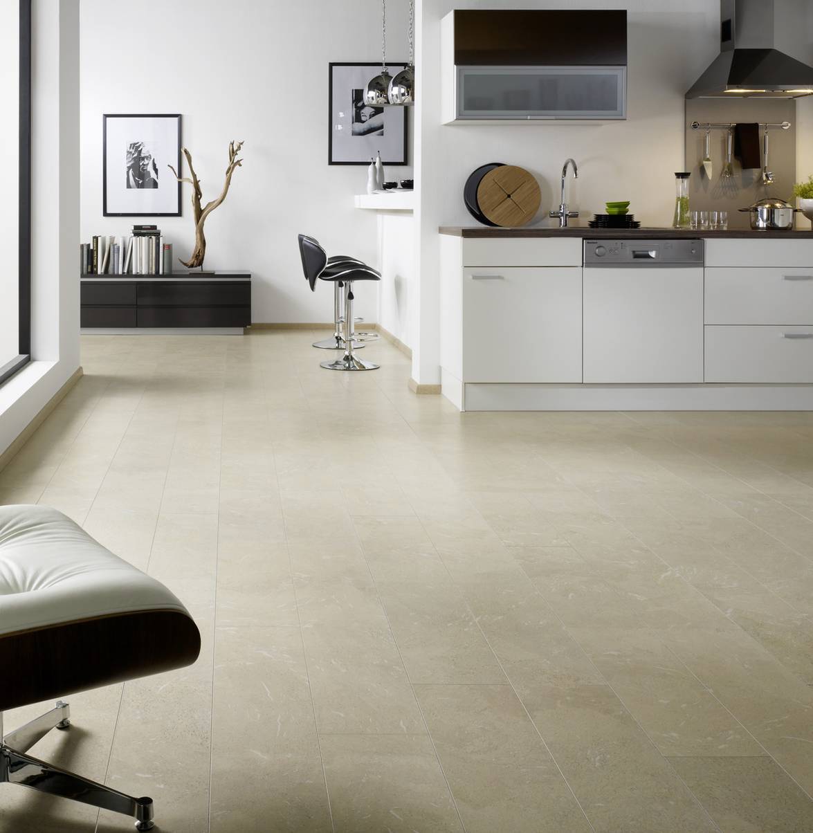 Пробковый пол на кухне